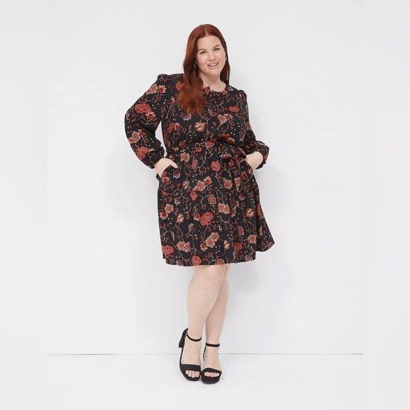 Button-Down Bodice Tiered Fit & Flare Dress by Lane Bryant size 18 - Picture 2 of 6